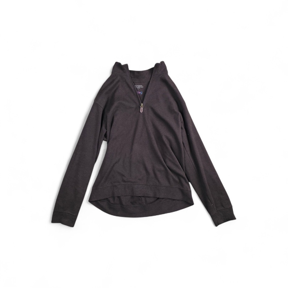 Batton Men's Super Soft Interlock 1/4 Zip Sweatshirt Black Cotton Blend Size L